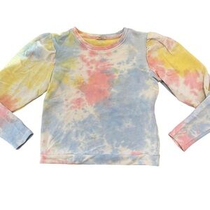 Udel New York Tie Dye Pastel Sweatshirt Size Small Boutique Pink Yellow Blue